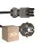 Fordelspakning 50x Noxion GST - Kompatibel Strømforsyningskabel Svart - Female + Schuko Europlug - 3m - 3 pole 0.75mm2
