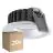 Fordelspakning 20x Ledvance LED spot Air Fix Aluminium sølv 6W 510lm 36D - 930 varm hvit | Utskjæring 68mm - IP65 - beste fargegjengivelse - dimbar
