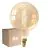 Fordelspakning 6x Calex XXL Mega Gull Globe LED E27 G200 Filament 3W 250lm- 822 Ekstra Varm Hvit | Dimbar