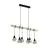 Eglo Pendel Lampe Townshend 5 Stål Tre Svart | IP20 - Egnet for 6x E27 