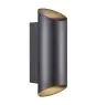 Nordlux Nico Veggbelysning Aluminium Svart Up & Down | IP54 - Egnet for 2x GU10