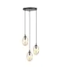 Emibig Pendel Lampe Astral Stål Svart | Egnet for 3x E14 - Max 10W