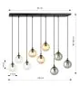 Emibig Pendel Lampe Cosmo Stål Svart | Egnet for 9x E14 - Max 10W
