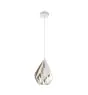 Eglo Pendel Lampe Carlton 1 Stål Hvit Gull | IP20 - Egnet for 1x E27 