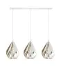 Eglo Pendel Lampe Carlton 1 Stål Hvit Gull | IP20 - Egnet for 3x E27 
