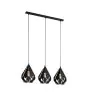 Eglo Pendel Lampe Carlton 5 Stål Svart | IP20 - Egnet for 3x E27 