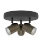 Eglo Taklampe Consuma 1 Stål Bronse Svart | IP44 - Egnet for 3x GU10 