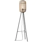Brilliant Stående Lampe Trerow Metall Bambus Brun | 450mm - Egnet for 1x E27