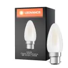 Ledvance Classic Performance LED Pære B22d Mignon filament matt 4W 470lm - 827 ekstra varm hvit | erstatter 40W