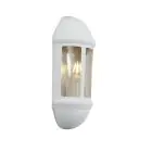 Ansell LED Veggbelysning Latina Halv Lantern Hvit - Egnet til E27 Opptil 42W | IP65