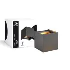 D'Lite Veggbelysning Nova Svart Up & Down 4.9W 480lm - 830 Varm Hvit | IP54 - Justerbar strålevinkel