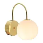 Nordlux Franca Veggbelysning Metall og Glass Messing | Egnet for E14