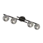 Emibig Taklampe Kairo Stål Svart | Egnet for 4x E14 - Max 10W