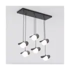 Emibig Pendel Lampe Ritual Stål Svart | Egnet for 6x G9 - Max 8W