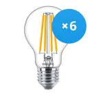 Fordelspakning 6x Philips Corepro LED Pære E27 Pære klar 10.5W 1521lm - 840 kald hvit | erstatter 100W