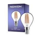 Noxion Lucent LED E14 Ball filament klar 4.5W 470lm - 827 ekstra varm hvit | erstatter 40W