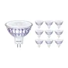 Fordelspakning 10x Philips Master Value LED Spot GU5.3 MR16 5.8W 450lm 60D - 927 ekstra varm hvit | beste fargegjengivelse - dimbar - erstatter 35W