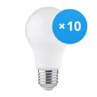 Fordelspakning 10x Bright Choice LED Pære E27 Pære Matt 4.9W 470lm - 830 Varm Hvit | Erstatter 40W