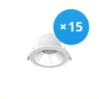 Fordelspakning 15x Noxion LED Downlight Apollo 9W 1100lm 60D - 840 Kald Hvit | 145mm - Utskjæring 120mm - UGR 