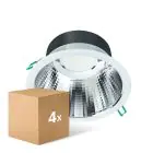 Fordelspakning 4x Philips LED downlight Coreline DN142B Aluminium Hvit 19.2W 2300lm 60D - 830 varm hvit | Utskjæring 200mm - IP20 - UGR