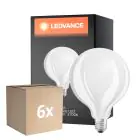 Fordelspakning 6x Ledvance Classic LED E27 Globe filament matt 7.5W 1055lm - 827 ekstra varm hvit | dimbar - erstatter 75W