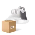 Fordelspakning 5x Ledvance LED spot Adjust Aluminium Hvit 8W 680lm 36D - 930 varm hvit | Utskjæring 68mm - IP20 - beste fargegjengivelse - dimbar