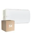 Fordelspakning 5x Philips LED Sikkerhet Ledinaire WL055V Hvit 6W 630lm - 840 Kald Hvit | 374x150mm - IP65 - Bevegelsessensor