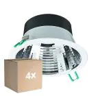Fordelspakning 4x Philips LED downlight Coreline DN142B Aluminium Hvit 11W 1200lm 60D - 830 varm hvit | Utskjæring 155mm - IP20 - UGR
