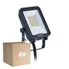 Fordelspakning 4x Philips LED Flomlys Ledinaire BVP167 10W 1200lm 110D - 830-840-865 CCT | IP65 - Symmetrisk