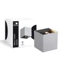D'Lite Veggbelysning Nova Sølv Up & Down 4.9W 480lm - 830 Varm Hvit | IP54 - Justerbar strålevinkel