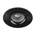 Noxion Innfelt Spot Vision MR16 Vippbar Skinnende Svart | 82mm - Utskjæring 69mm - IP20 - Inkl. GU10 Sokkel