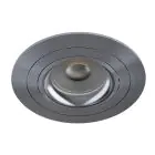 Noxion Innfelt Spot Logic MR16 Vippbar Skinnende Grå | 92mm - Utskjæring 80mm - IP20 - Inkl. GU10 Sokkel