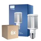 Fordelspakning 6x Philips TrueForce LED E40 HPL Klar 42W 6000lm 360D - 840 Kald Hvit | Erstatter 200W