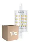 Fordelspakning 10x Philips CorePro LED R7S Linear 78mm Klar 7W 950lm - 830 Varm Hvit | Erstatter 60W