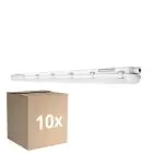 Fordelspakning 10x Ledvance LED Lyslister Vanntett Fuktighetstett 46W 6400lm - 840 Kald Hvit | 150cm