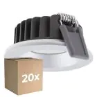 Fordelspakning 20x Ledvance LED spot Air Fix Aluminium sølv 6W 510lm 36D - 930 varm hvit | Utskjæring 68mm - IP65 - beste fargegjengivelse - dimbar