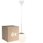 Fordelspakning 6x Nordlux Café Pendel Lampe Glass Hvit | Egnet for E27