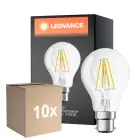 Fordelspakning 10x Ledvance Classic Performance LED Pære B22d Pære filament klar 4W 470lm - 827 ekstra varm hvit | erstatter 40W