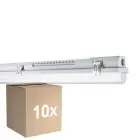 Fordelspakning 10x Ledvance LED Fuktighetstett Armatur MT Gen 3 IP65 | Egnet for 1x60cm LED Lysrør