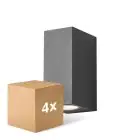 Fordelspakning 4x D'Lite Veggbelysning Vrebos Svart Up & Down | IP54 - Egnet Til 2x GU10