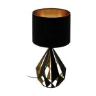 Eglo Bordlampe Carlton 5 Stål Svart Kobber | IP20 - Egnet for 1x E27 