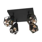 Eglo Taklampe Carlton 7 Stål Svart Kobber | IP20 - Egnet for 4x E27 