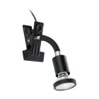Eglo Clamp Parrini 1 Stål Svart 4.5W 345lm - 830 Varm Hvit | IP20 - Inkl. 1x GU10
