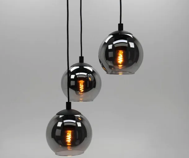Eglo Pendel Lampe Ariscani St&aring;l Svart | Egnet for 3x E27